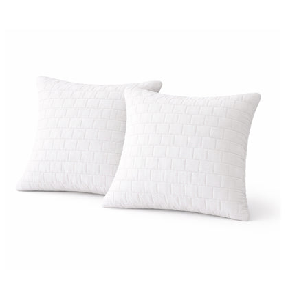 Siroki Bond Microfiber Cushion with Quilted Cover (16x16) – White