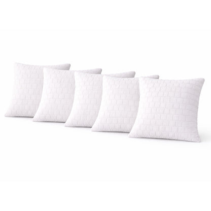 Siroki Bond Microfiber Cushion with Quilted Cover (16x16) – White