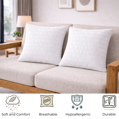 Siroki Bond Microfiber Filling Cushion (16x16) (White)