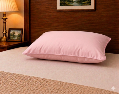 Siroki Bond Microfiber Filling Plain Sleeping Pillow (Pink) (16x24)