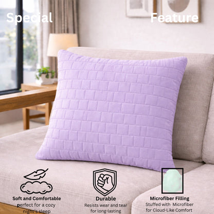 Siroki Bond Microfiber Filling Cushion (16x16) (Lavendar)