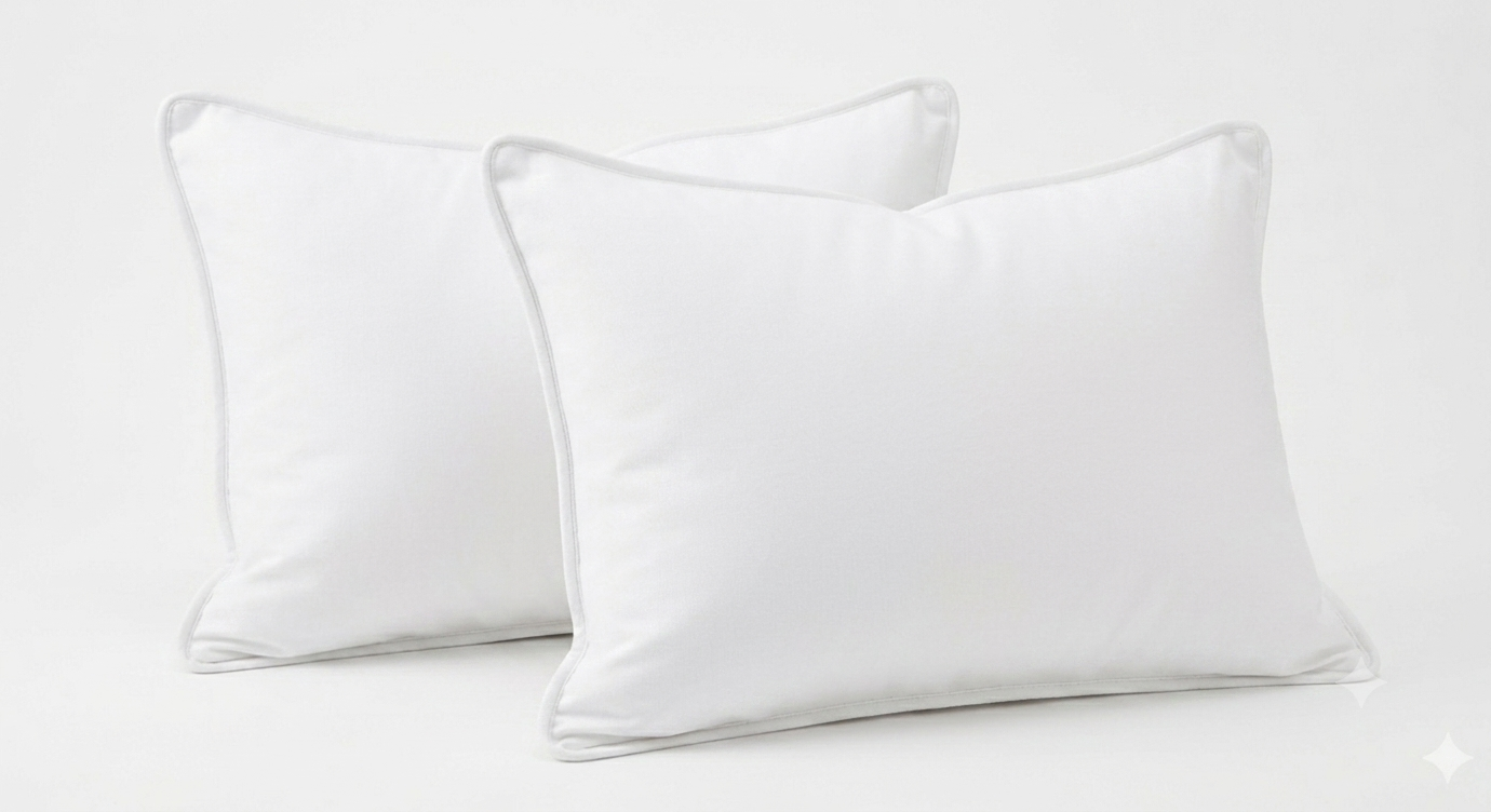 Siroki Bond Microfiber Filling Plain Sleeping Pillow (White) (17x27)