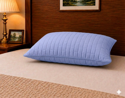 Siroki Bond Solid Single Pipin Quilted Sleeping Pillow (Lavendar) (16x24)