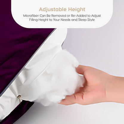 Siroki Bond Purple J-shape Velvet Full Body Pregnancy Pillow For Pregnant Women