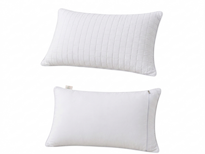 Siroki Bond Solid Quilted Sleeping Pillow Cover (17X27) – White