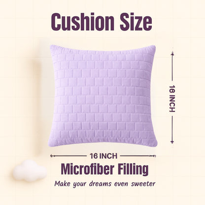 Siroki Bond Microfiber Filling Cushion (16x16) (Lavendar)