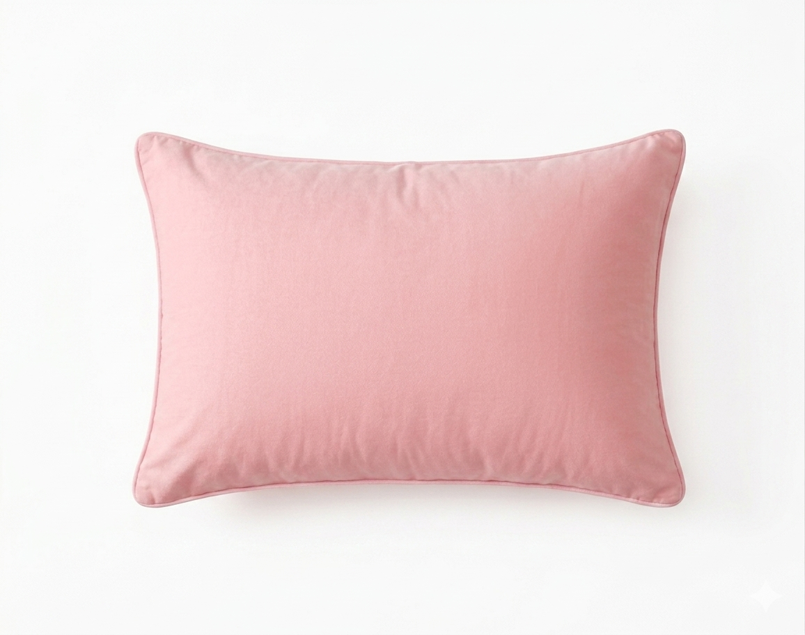 Siroki Bond Microfiber Filling Plain Sleeping Pillow (Pink) (17x27)