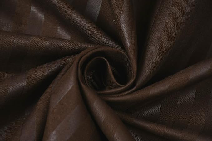 Siroki Bond Brown Solid Cotton Double Bedsheet