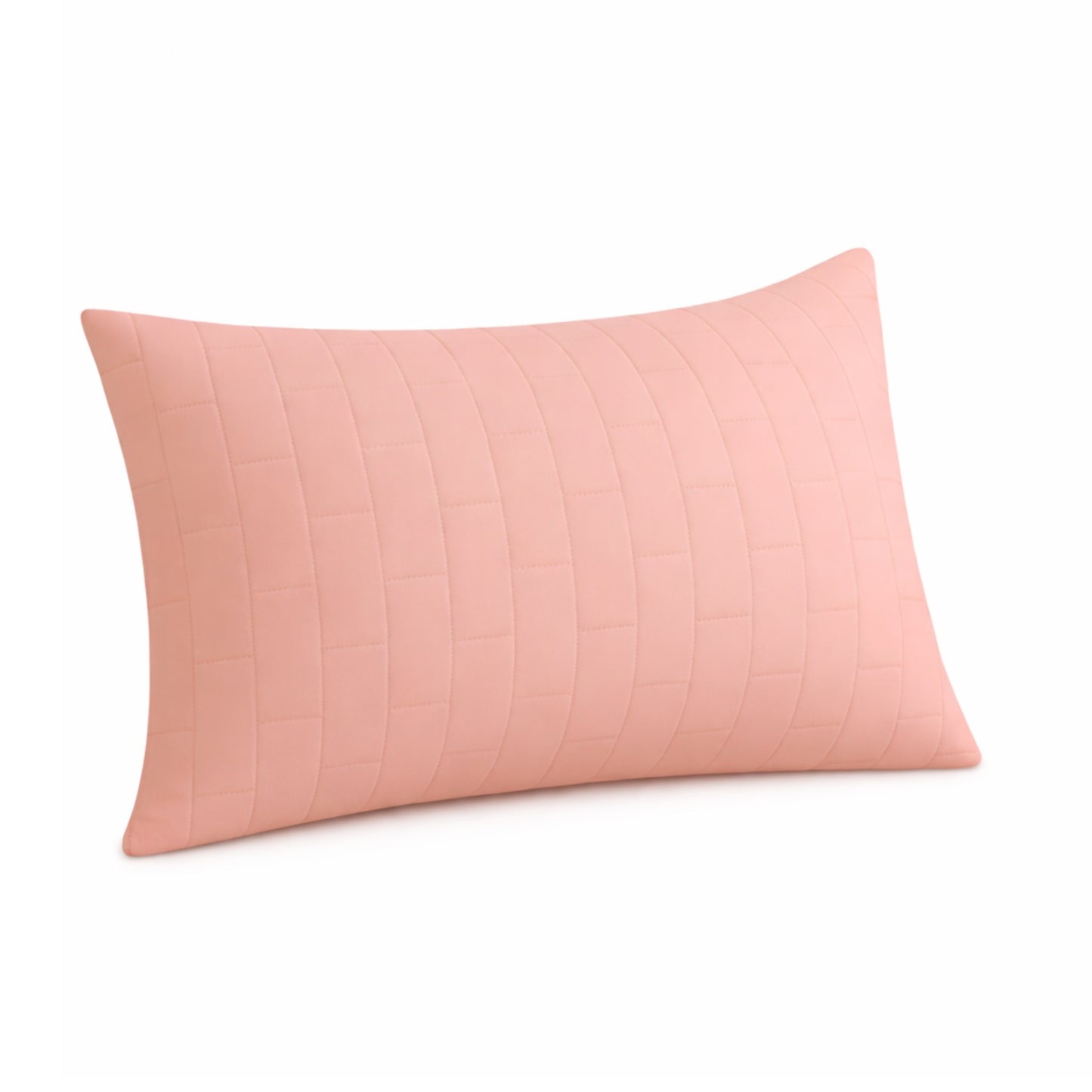 Siroki bond Quilted Pillow Cover For Home Decor Bedroom Soft Fluffy 17*27 Inch Pillow Case (Pink)