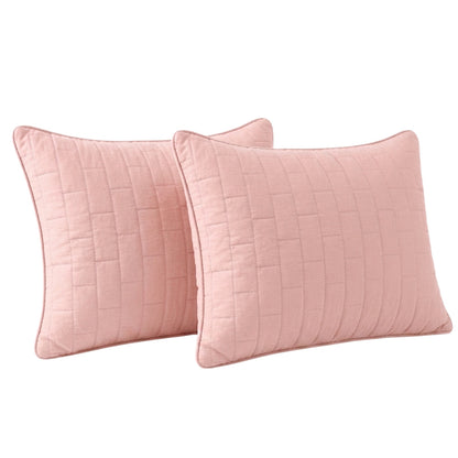 Siroki Bond Solid Single Pipin Quilted Sleeping Pillow (Pink)