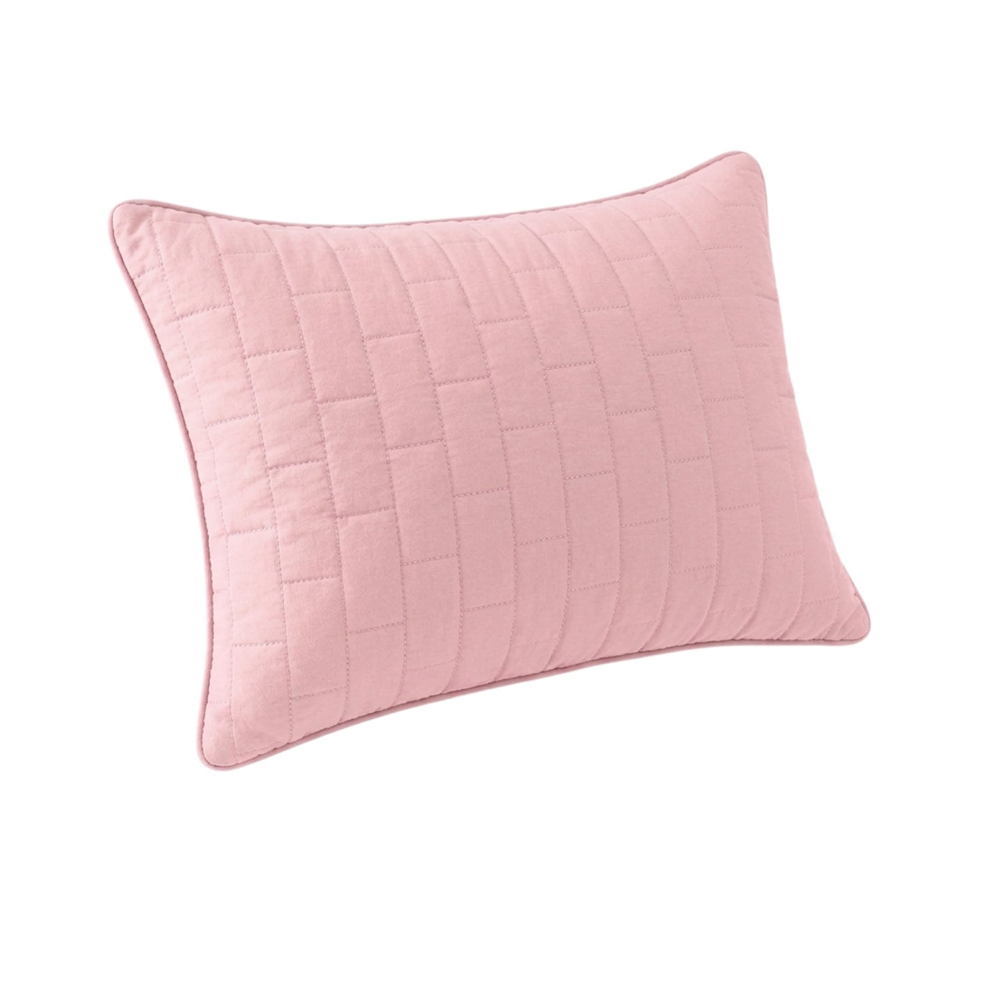 Siroki Bond Solid Single Pipin Quilted Sleeping Pillow (Pink)