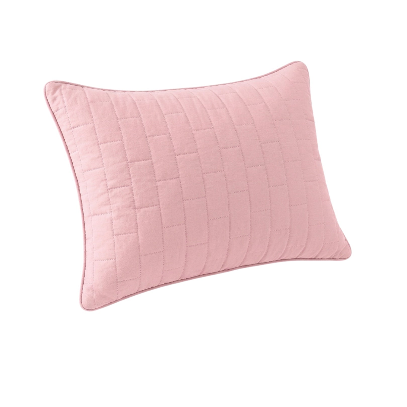 Siroki Bond Solid Single Pipin Quilted Sleeping Pillow (Pink)