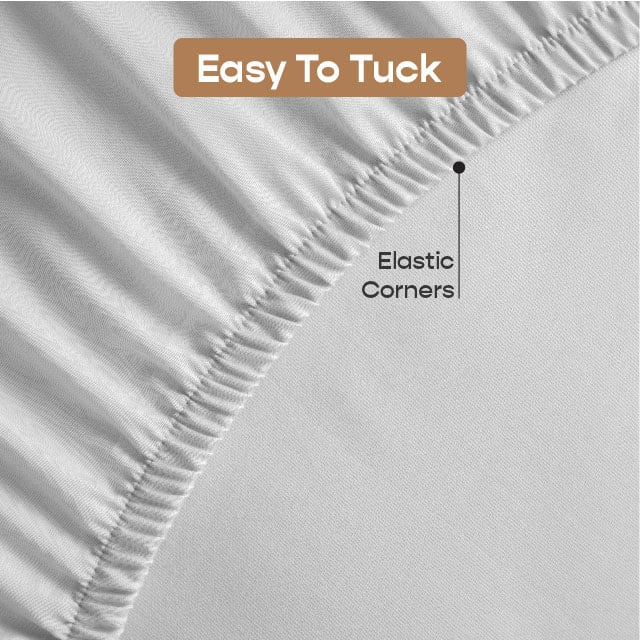 Siroki Bond Premium Cotton Elastic Fitted Bed Sheet