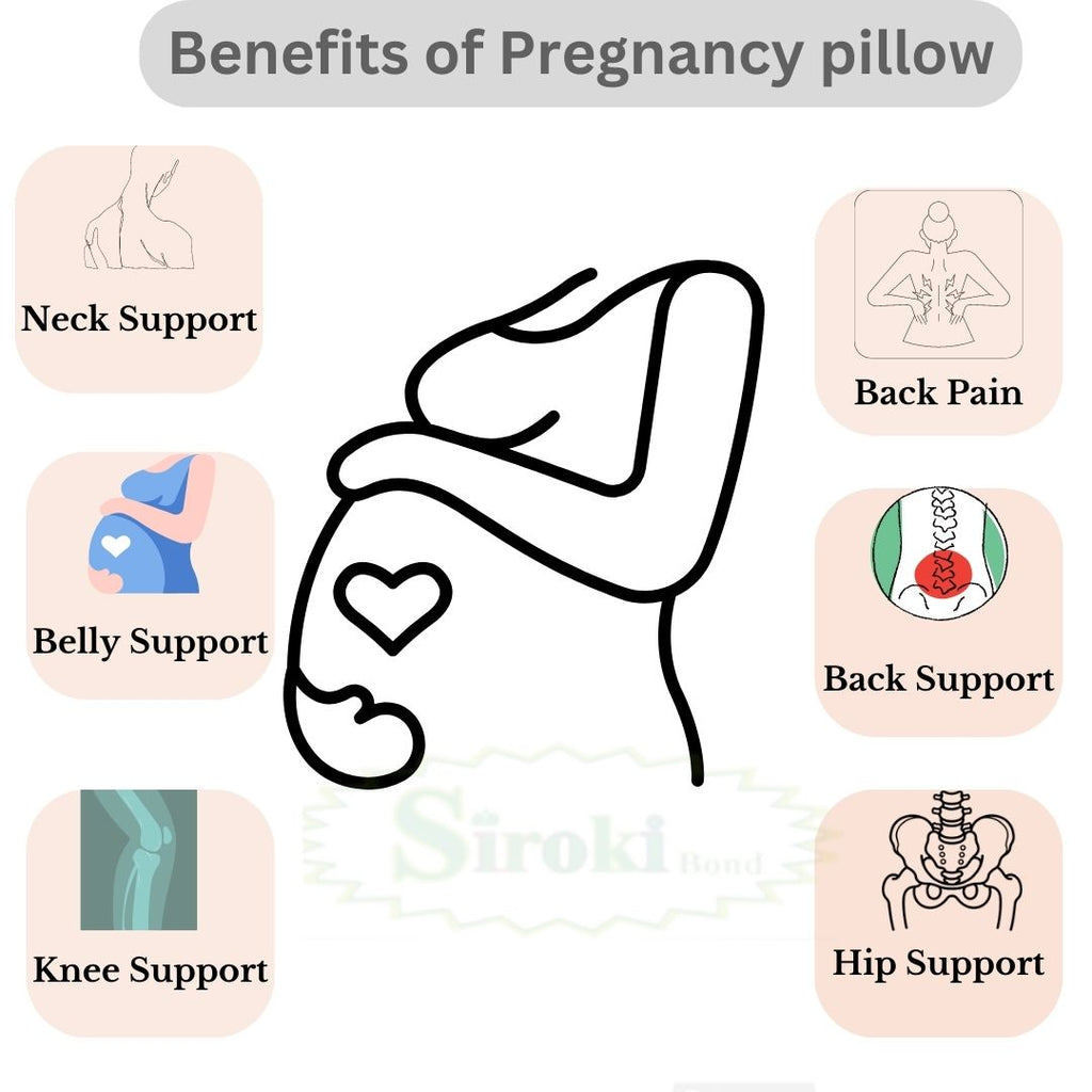 Siroki Bond J-shape Full Body Grey Velvet Pregnancy Pillow for Pregnant Women