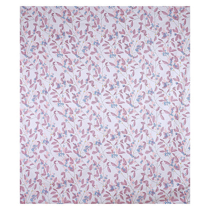 Siroki Bond  White Brown Floral Printed Premium Bed Sheet