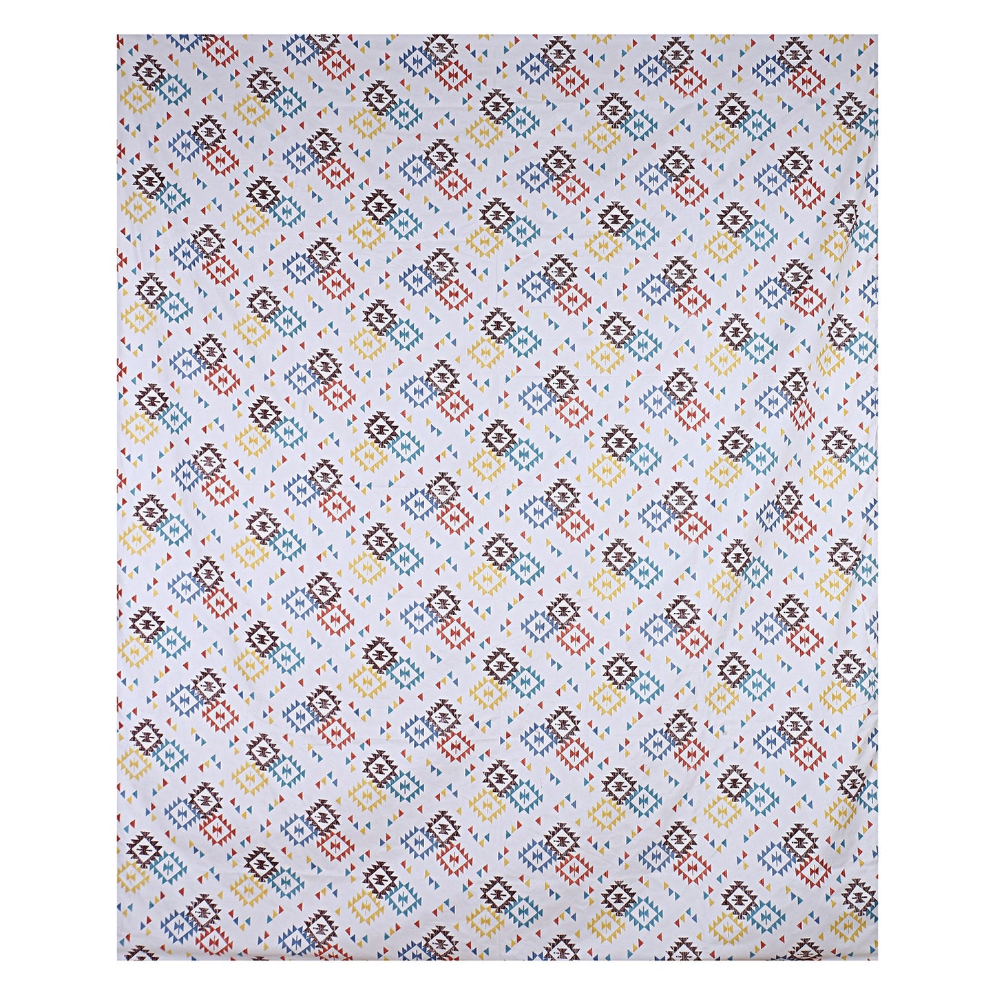 Siroki Bond Multi Geomatric Printed Premium Bed Sheet