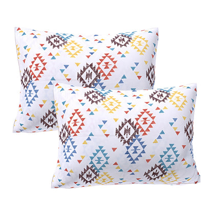 Siroki Bond Multi Geomatric Printed Premium Bed Sheet