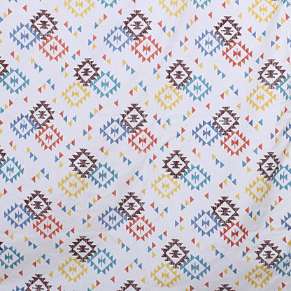 Siroki Bond Multi Geomatric Printed Premium Bed Sheet