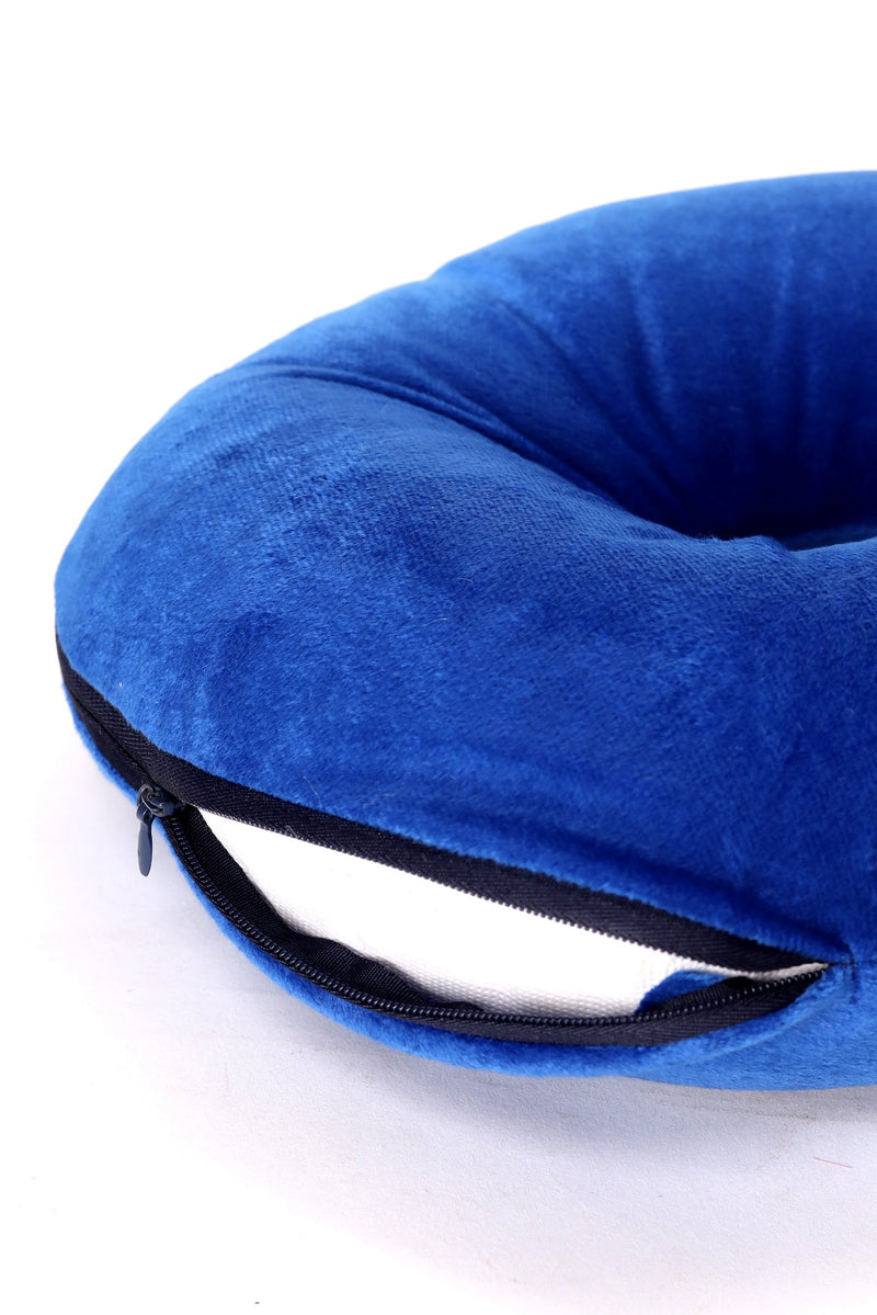 Siroki Bond Velvet Blue Neck/Travel Pillow