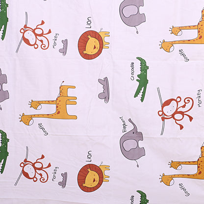 Siroki Bond Cartoon Printed Flat Cotton King Bedsheet