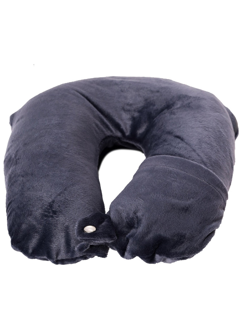 Siroki Bond Velvet Grey Neck/Travel Pillow