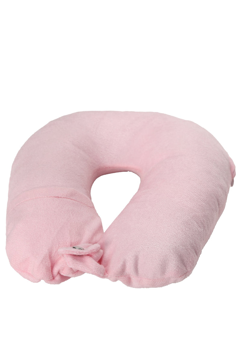 Siroki Bond Velvet Baby Pink Neck/Travel Pillow