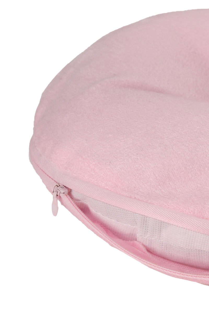 Siroki Bond Velvet Baby Pink Neck/Travel Pillow