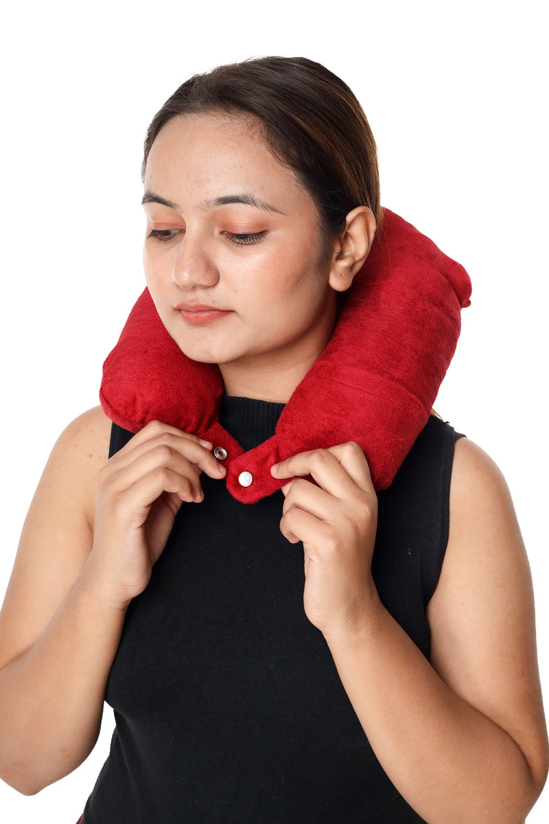 Siroki Bond Velvet Red Neck/Travel Pillow