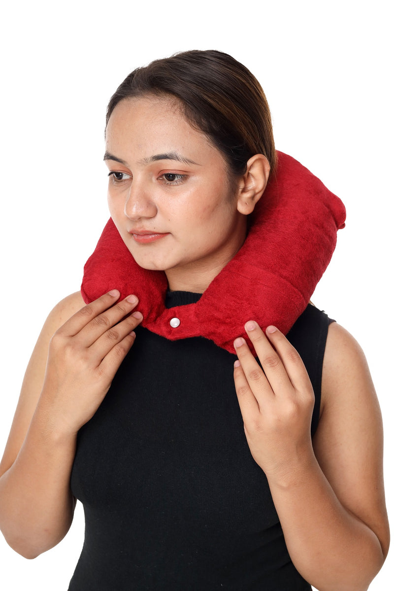 Siroki Bond Velvet Red Neck/Travel Pillow