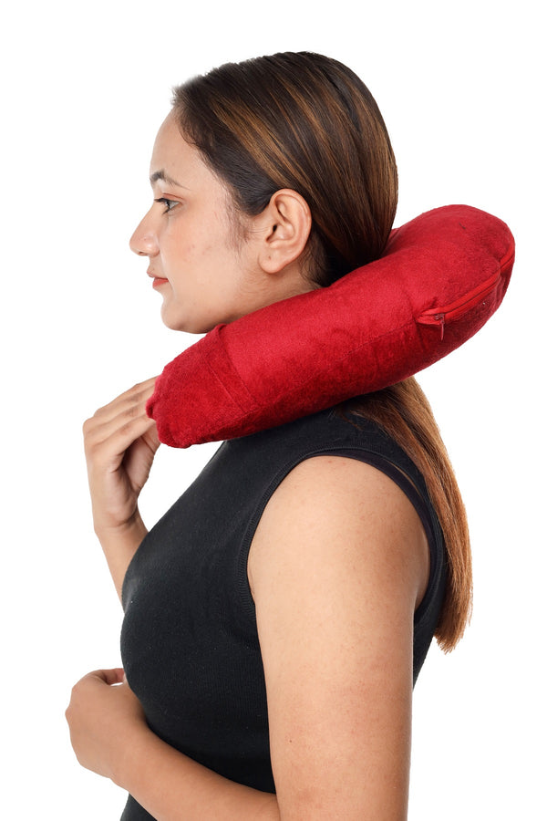 Siroki Bond Velvet Red Neck/Travel Pillow