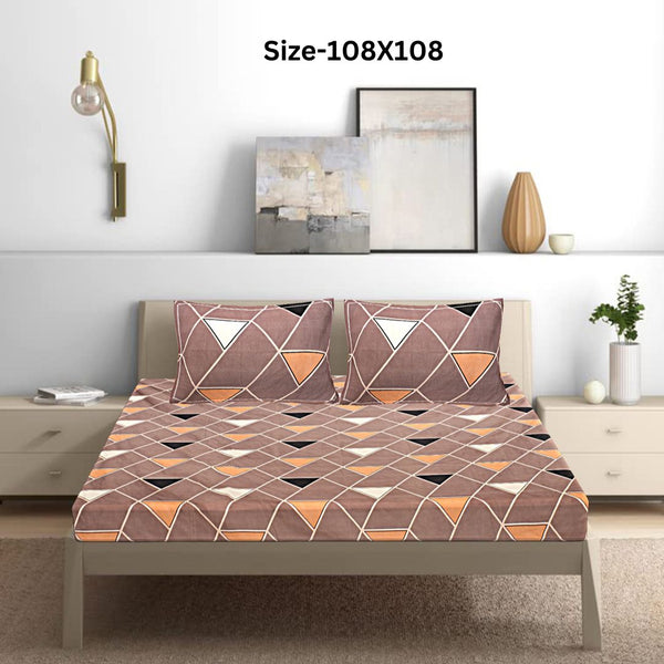 Siroki Bond Luxury Premium Printed Flat Bedsheet with pillow Cover