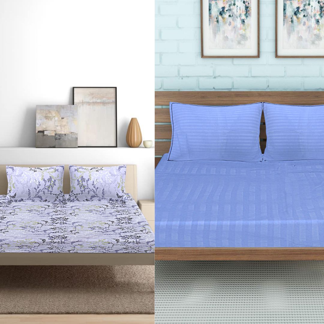 Siroki Bond Premium Elastic Fitted Bedsheet Combo Set