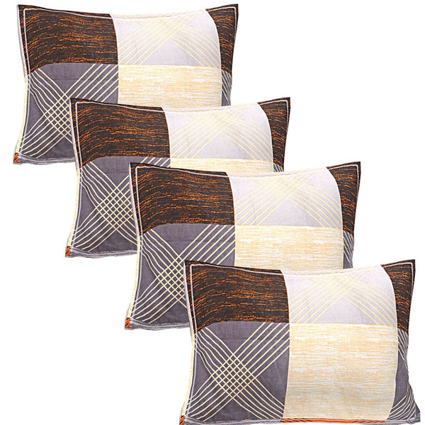 Siroki Bond Checked Premium Printed Pillow Cover (17*27)