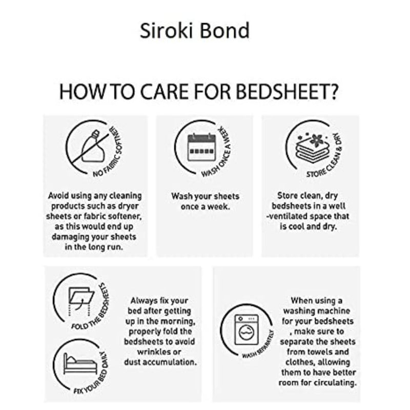 Siroki Bond Premium Printed Super Kind Bedsheet with Pillow Cover