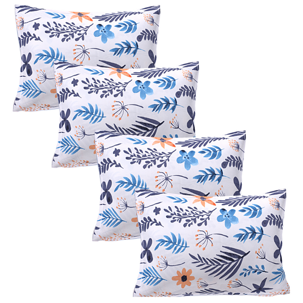 Siroki Bond White Printed Pillow Cover (17*27)