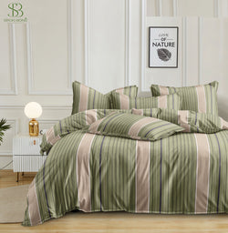 Siroki Bond Light Green Cotton Premium Flat Bedsheet