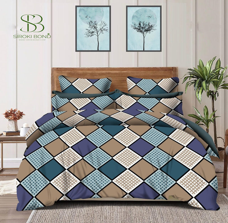 Siroki Bond Multicolor Premium Elastic Fitted Bedsheet