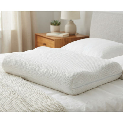 Siroki Bond Memory Foam Contour Sleeping Pillow (White)