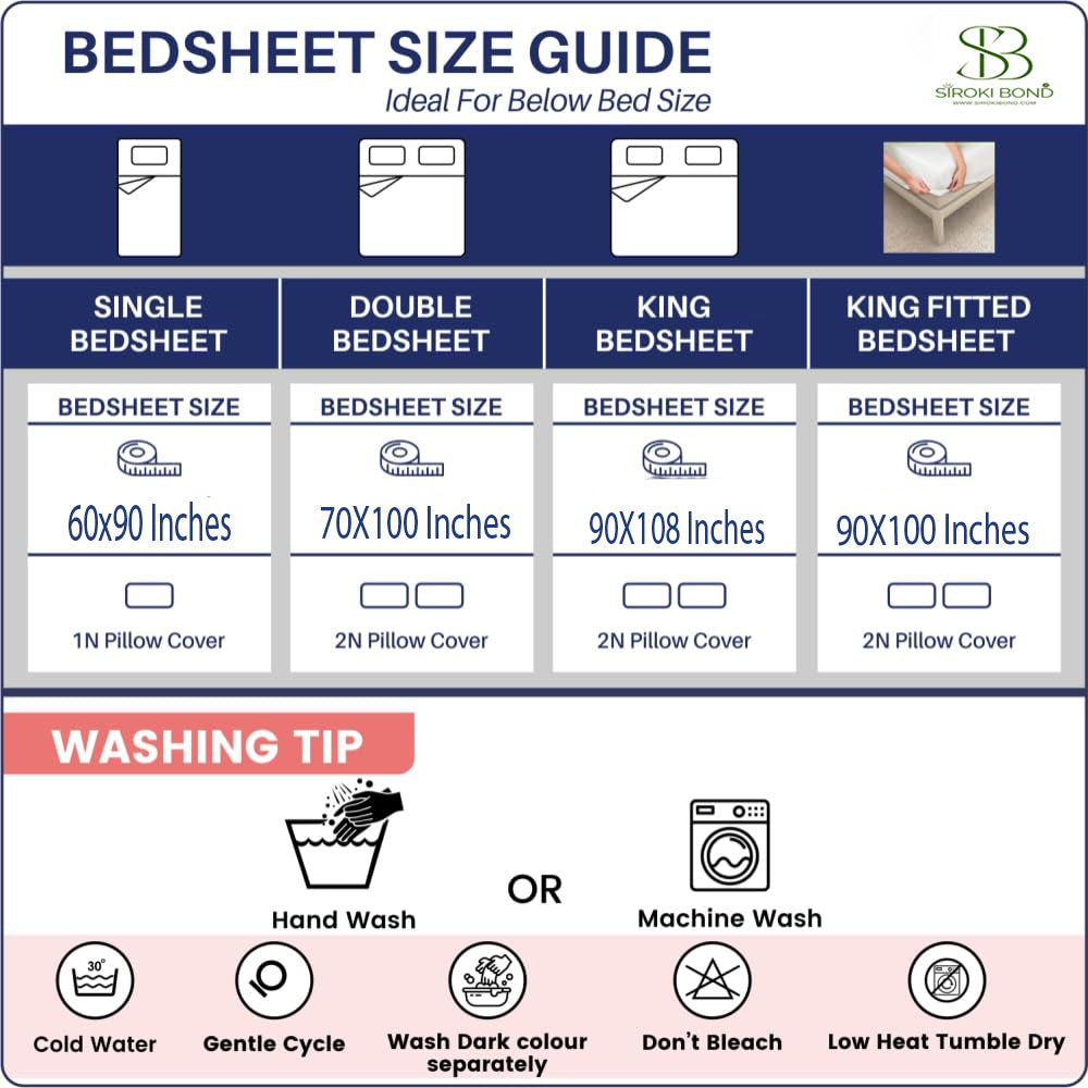 Siroki Bond Abstract Flat Printed PremiumFlat Bedsheet