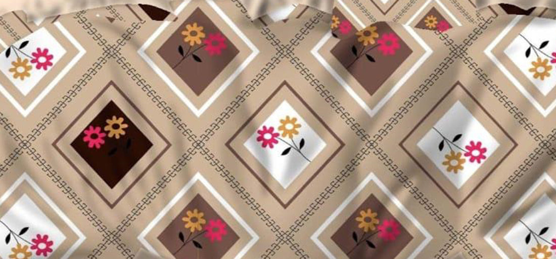 Siroki Bond Cream Premium Cotton Flat Queen Bedsheet