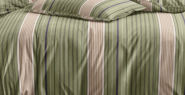 Siroki Bond Green Cotton Premium Double Bedsheet