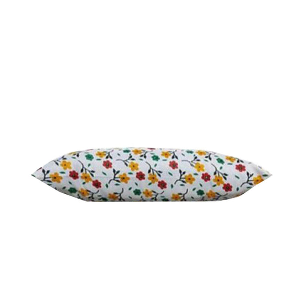 Siroki Bond  Satin White Floral Printed Sleeping Pillow