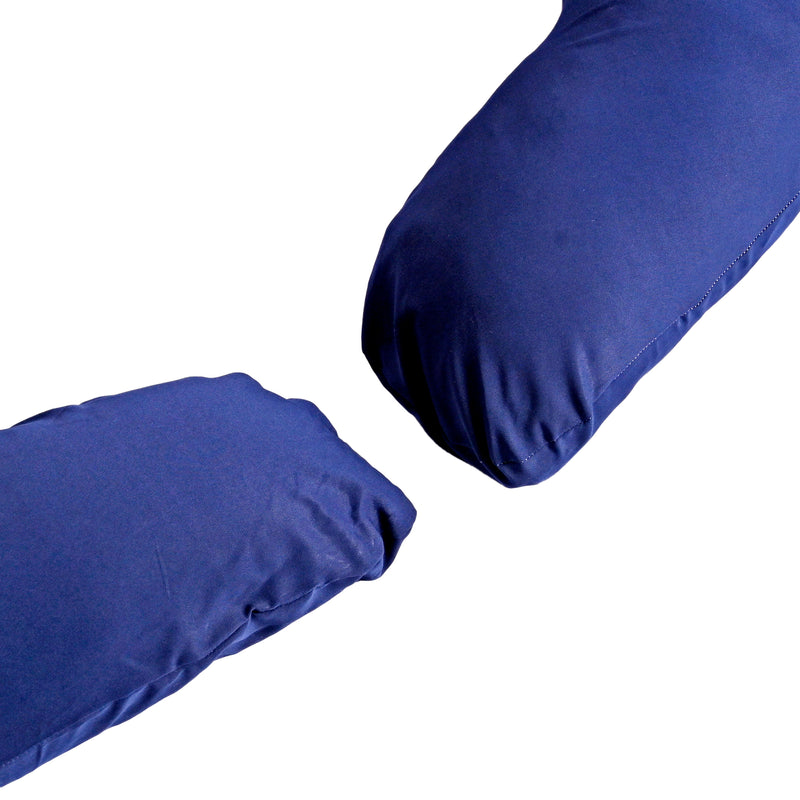 Siroki Bond C-shape Navy Blue Pragnancy Pillow with Cover