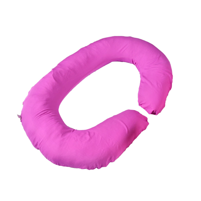 Siroki Bond C-shape Pink Pragnancy Pillow with Cover