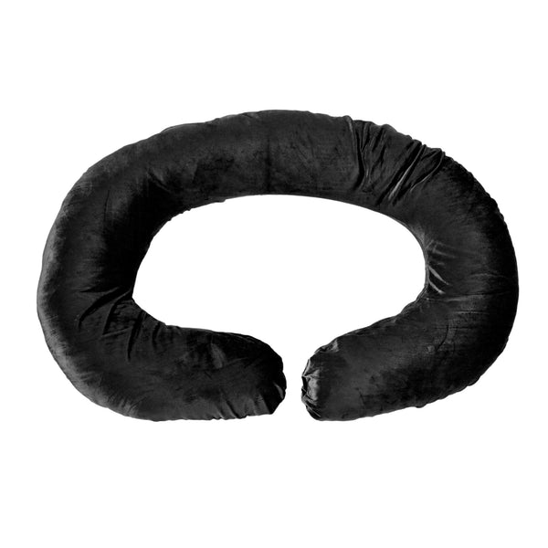 Siroki Bond C-shape Black Valvet Pragnancy Pillow with Cover