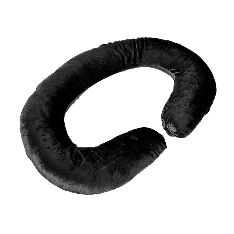 Siroki Bond C-shape Black Valvet Pragnancy Pillow with Cover