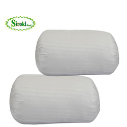 Siroki Satin Strip Micro Fiber Bolster Pack of 2