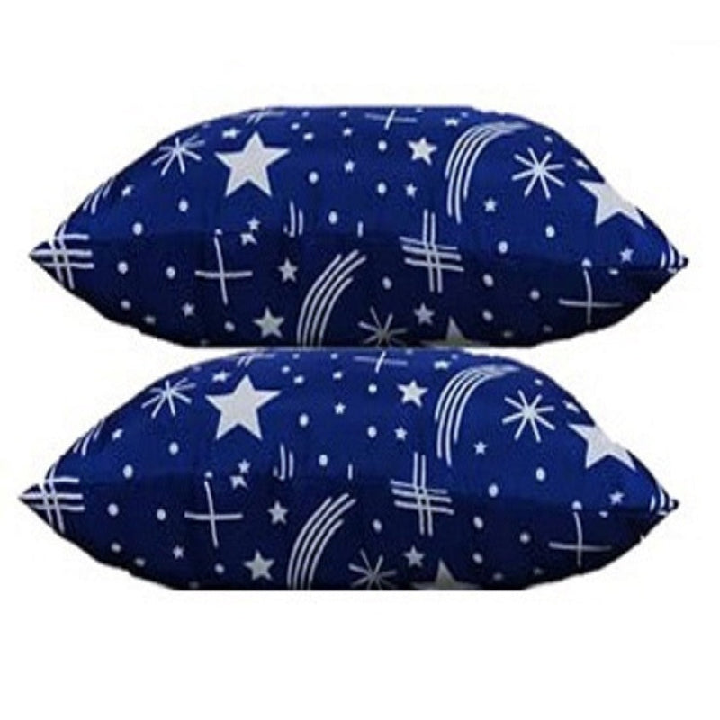 Siroki Bond  Satin Blue Star Printed Sleeping Pillow