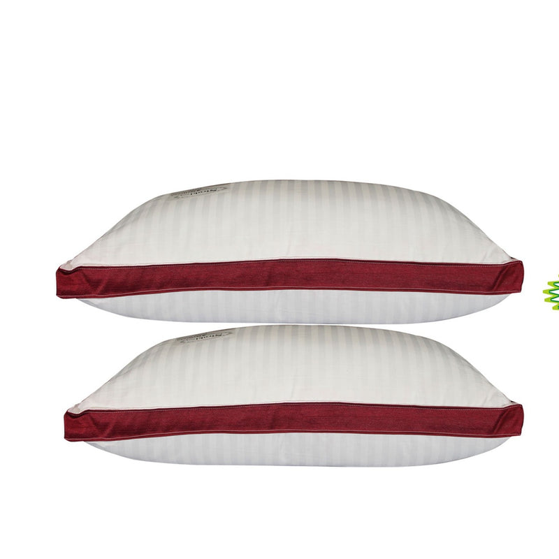 Siroki Bond Fiber Maroon Side Border Sleeping Pillow