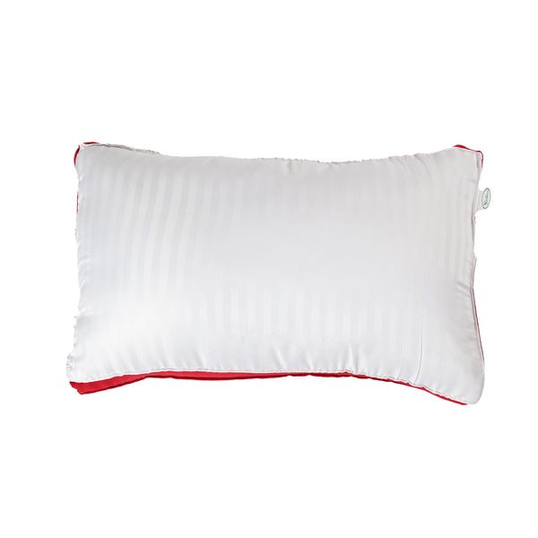 Siroki bond White Striped Red Border Sleeping Pillow